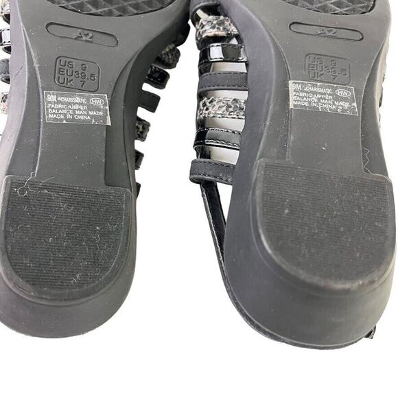 A2 Aerosoles Womens Charismatic Black Open Toe Slingback Wedge Sandals Shoes 9 - Picture 14 of 16